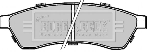 BORG & BECK Комплект тормозных колодок, дисковый тормоз BBP2211
